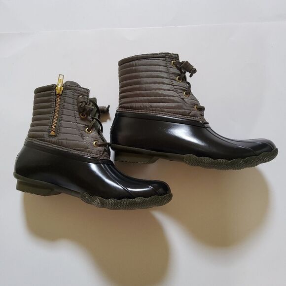 Sperry Saltwater Quilted Water Resistant Duck Boots Snow Rain Women's Size 8 New - Picture 3 of 14